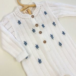 Entero Bordado Lavandas Tejido en Dralon