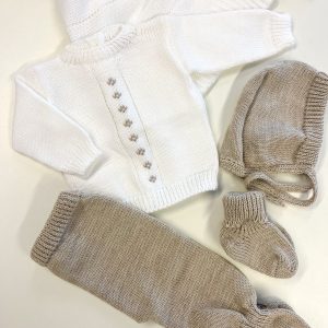 Batita y Pelele Rombos Tejido en Dralon