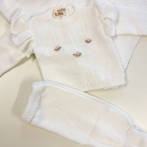 Batita y Pelele Volados Tejida en Dralon