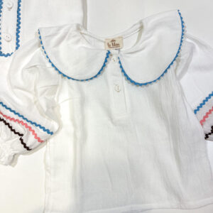 Camisa Tusor con Detalles en Pico