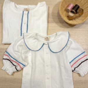 Camisa Tusor con Detalles en Pico