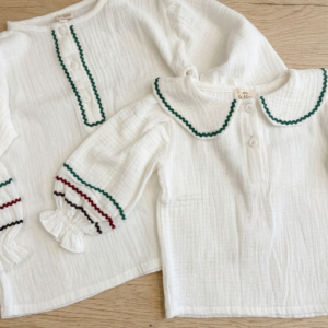 Camisa Muselina con detalles en Pico