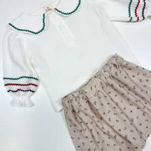Camisa Muselina con detalles en Pico