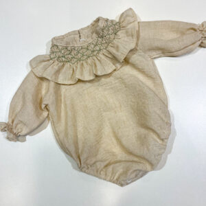 Body Lino Melange Cuello Smock