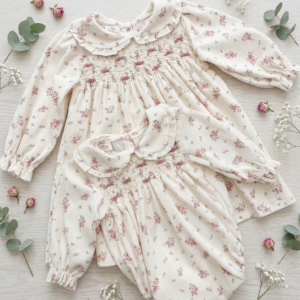 Vestido Pana Flores Smock
